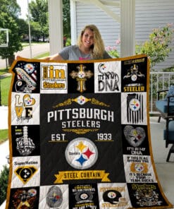Pittsburgh Steelers 2 Blanket Quilt BH92