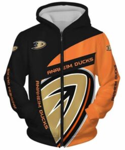 Anaheim Ducks 3D Zip Hoodie KA