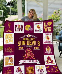 Arizona State Sun Devils Blanket Quilt v1 B93