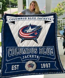 Columbus Blue Jackets Blanket Quilt2 B93