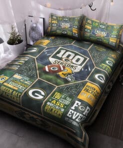 Green Bay Packers Quilt Bedding Set B93