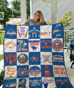 New York Islanders Blanket Quilt v3 B93
