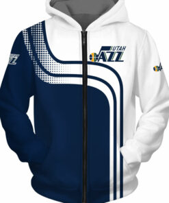 Utah Jazz 3D Zip Hoodie BH92