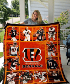 Cincinnati Bengals Quilt Blanket H98