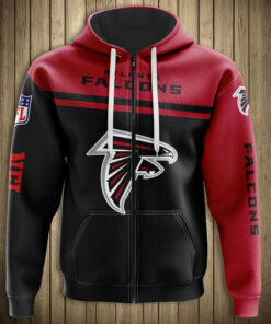 Atlanta Falcons 3D Zip Hoodie NT