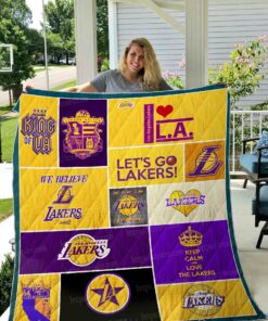 Los Angeles Lakers 2 Quilt Blanket BH92