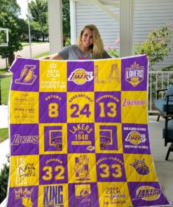 Los Angeles Lakers 2 Quilt Blanket BH92