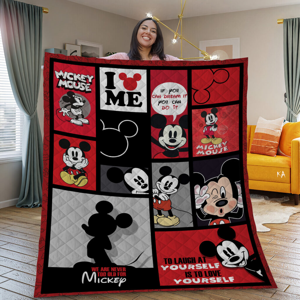 Mickey Mouse Lovers Quilt Blanket new 4KA - Teehorses
